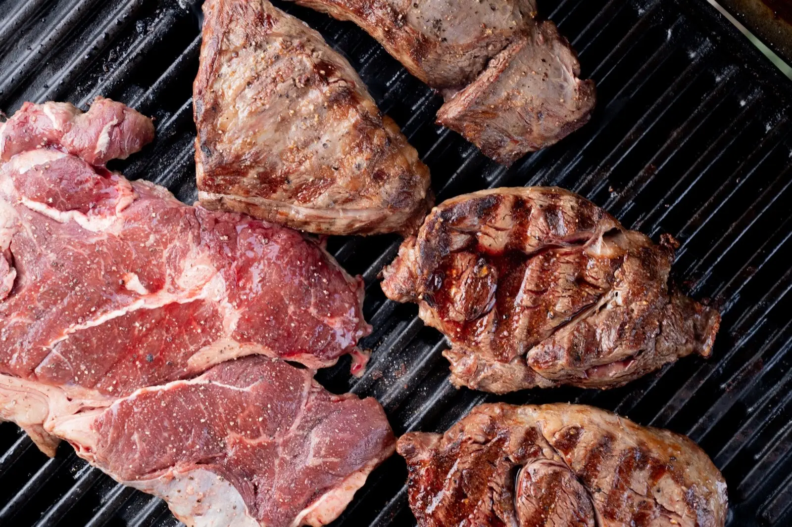 Mangaroa beef steaks on the grill
